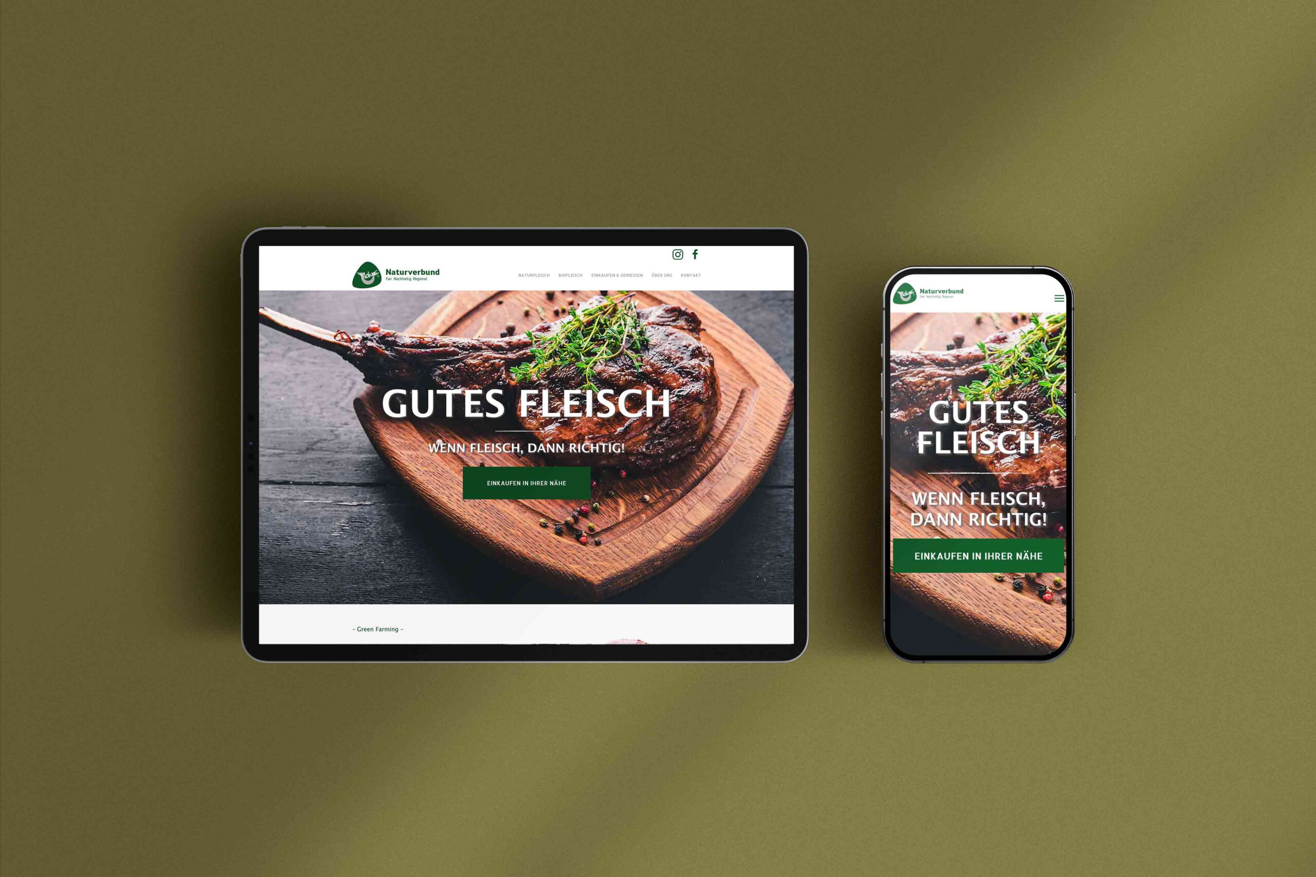 Screendesign Webseite Naturverbund